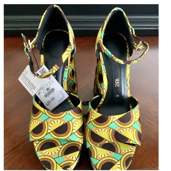 PRINTED CHUNKY PLATFORM SANDALS. - Picture 2 of 5